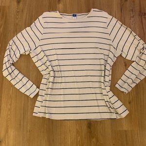 Long sleeve crew neck t-shirt striped - XL tall